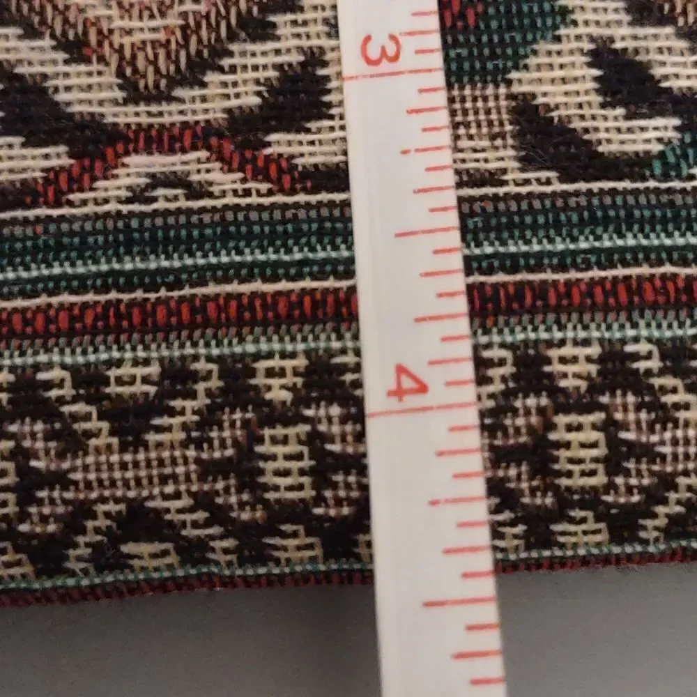 Canyon Sky Zip Credit Card Wallet Coin Purse Set‎ Tan Red Geometric Ethnic Print
